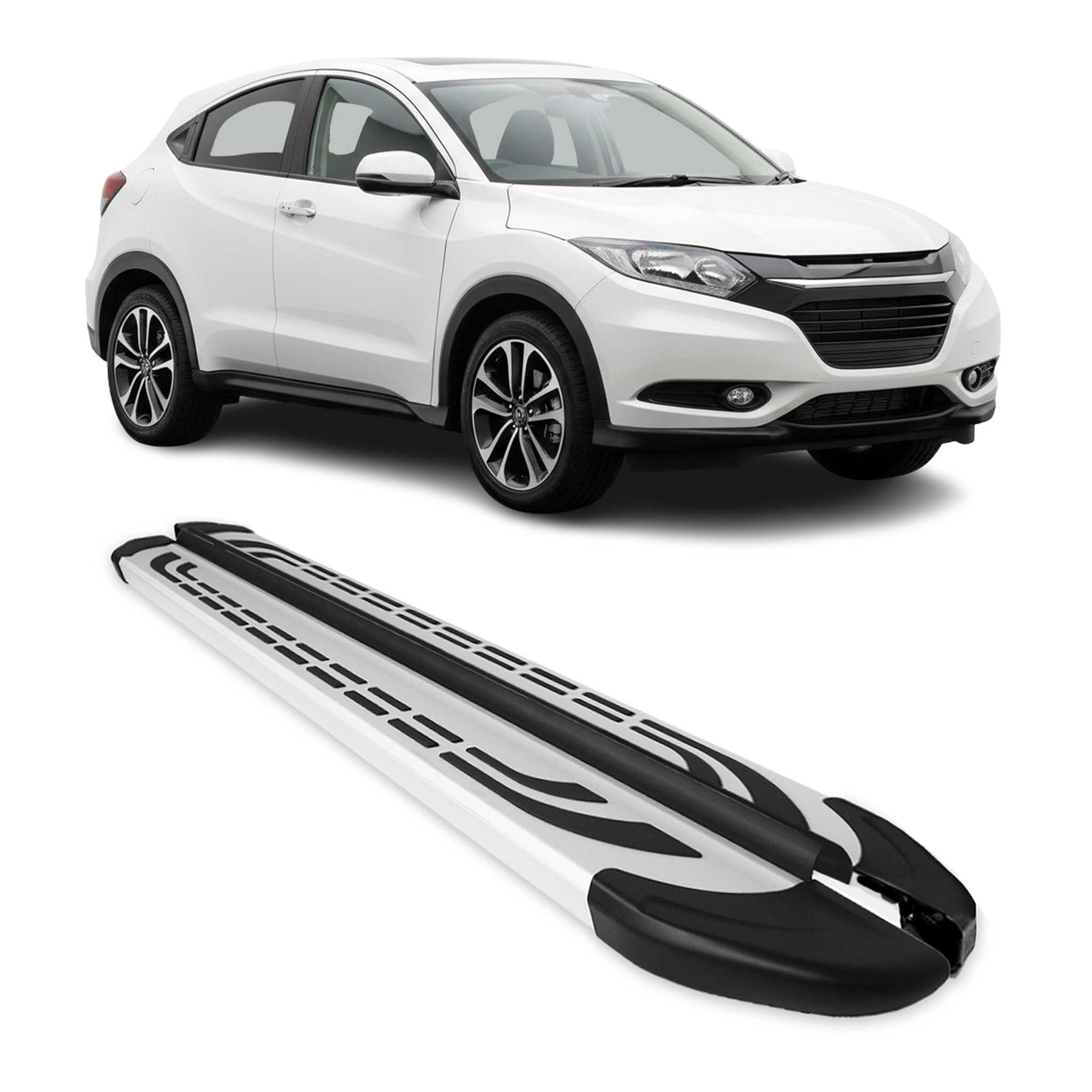 Marchepieds Latéraux pédale pour Honda HR-V 2016-2021 Aluminium Gris 2Pcs