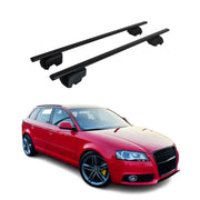 Barres de toit transversales pour Audi A3 8PA Sportback 2005-2013 Fer Noir 2Pcs