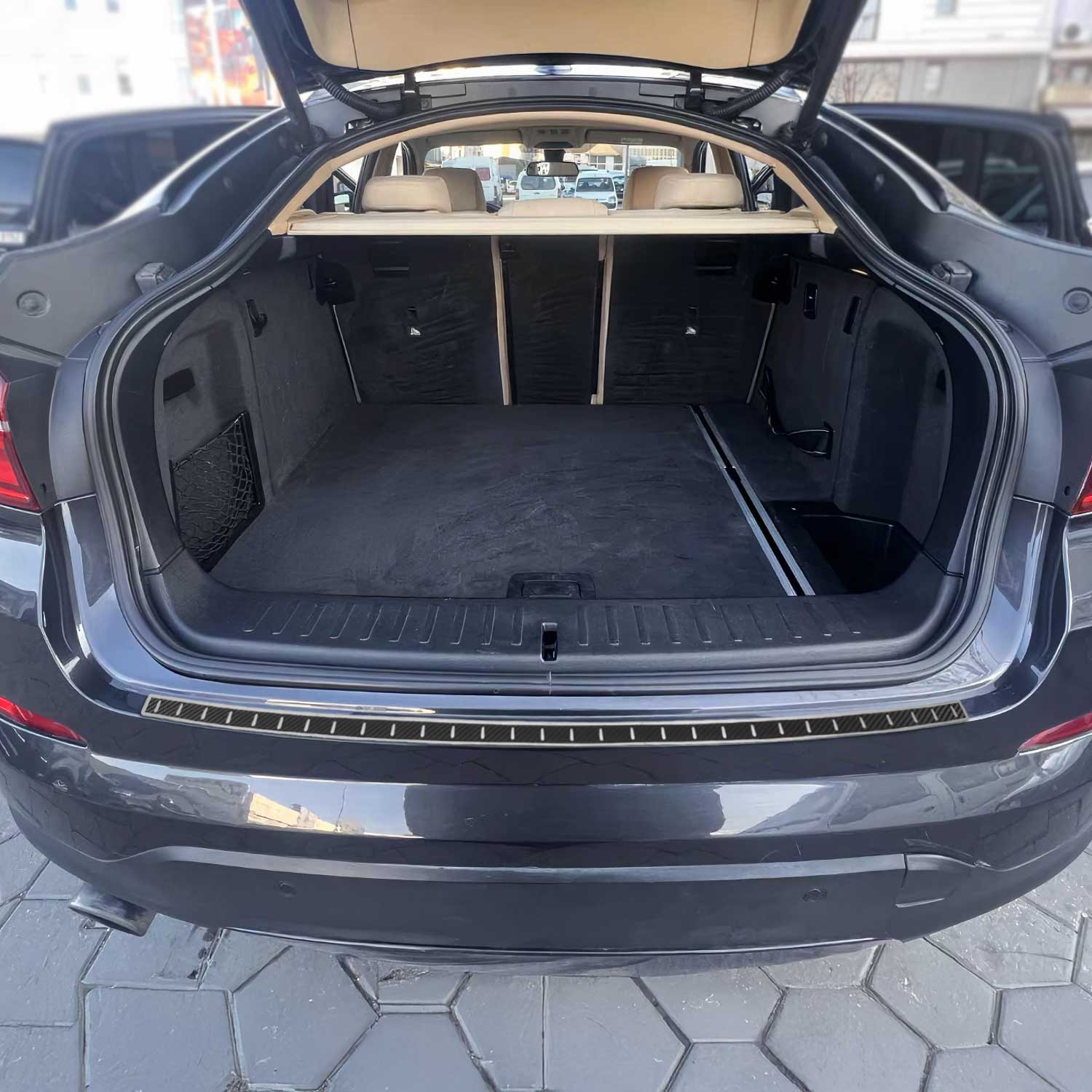 Protection seuil de pare-chocs pour BMW X4 F26 2014-2018 Folie de Carbone