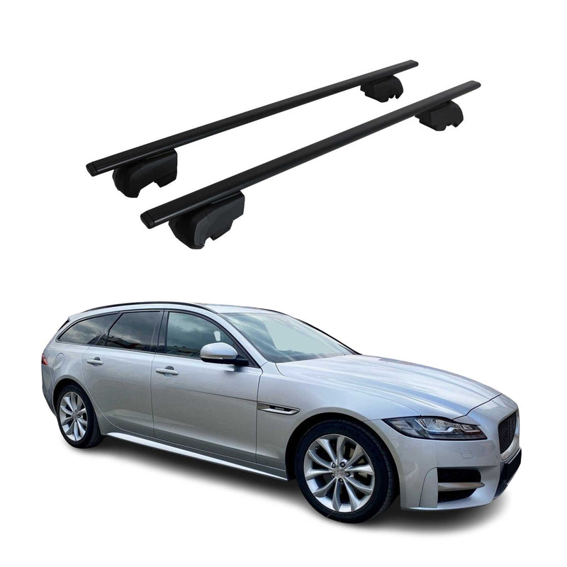 Barres de toit Transversales pour Jaguar XF Sportbrake 2018-2021 2Pcs ABE