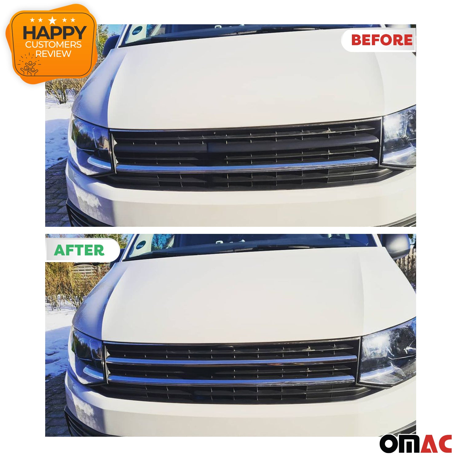 Moulure de Grille de Calandre pour VW T6 Transporter 2015-2019 Highline Chromé