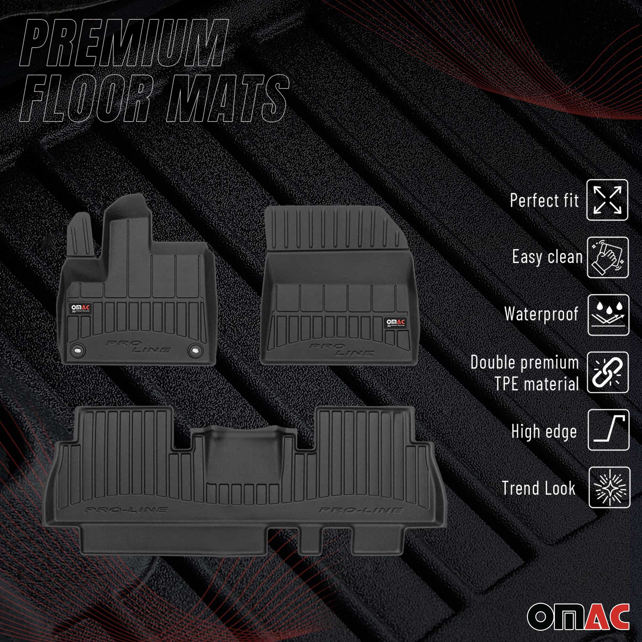 Tapis de Sol pour Citroen Berlingo 2018-2026 TPE Noir