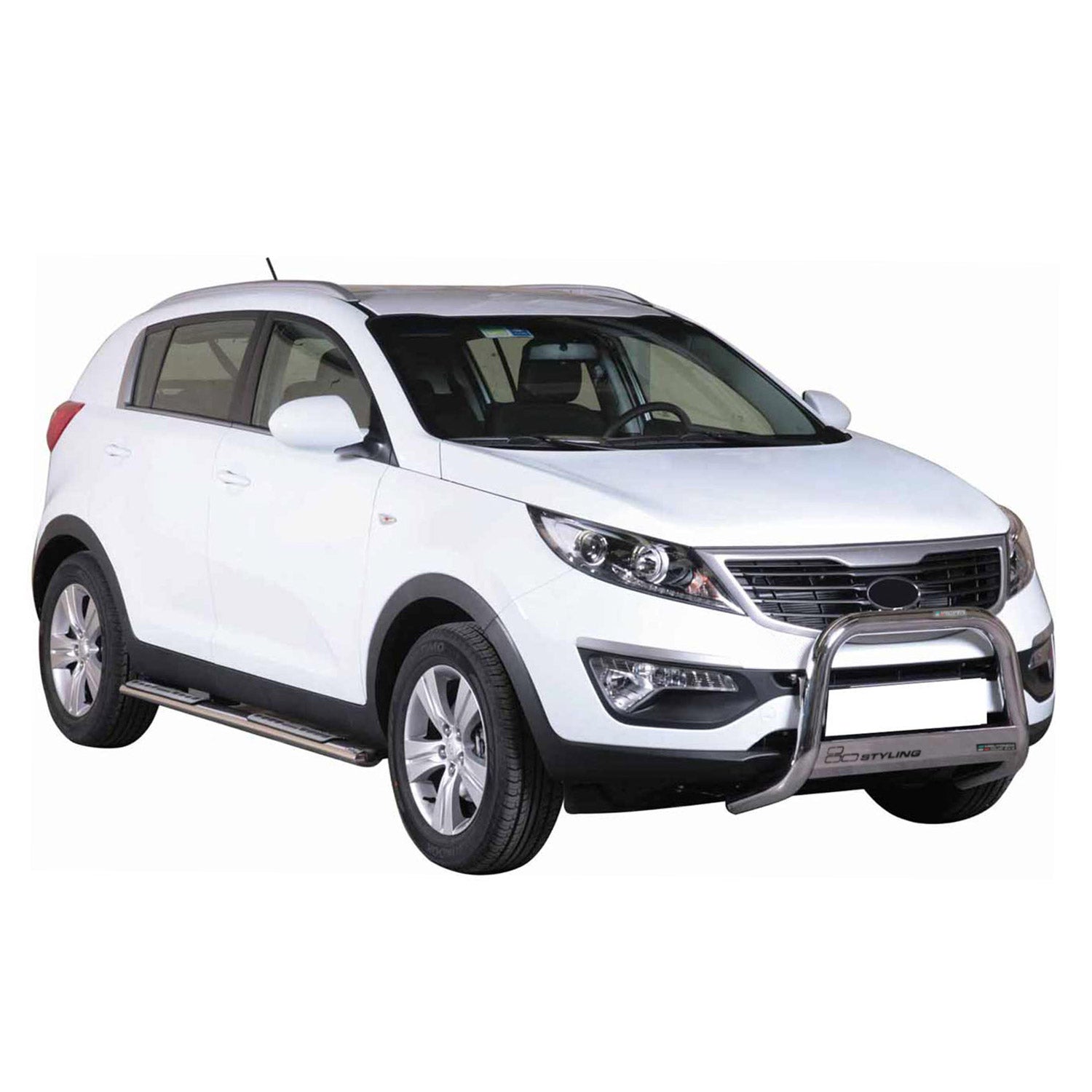 Pare-buffle Avant pour Kia Sportage 2010-2015 63 mm en Acier Gris