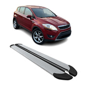 Marchepieds Latéraux pédale pour Ford Kuga I 2008-2012 Aluminium Argent 2Pcs