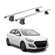 Barres de toit transversales Alu pour Hyundai i30 II 2012-2016 TÜV 75 kg Gris 2x