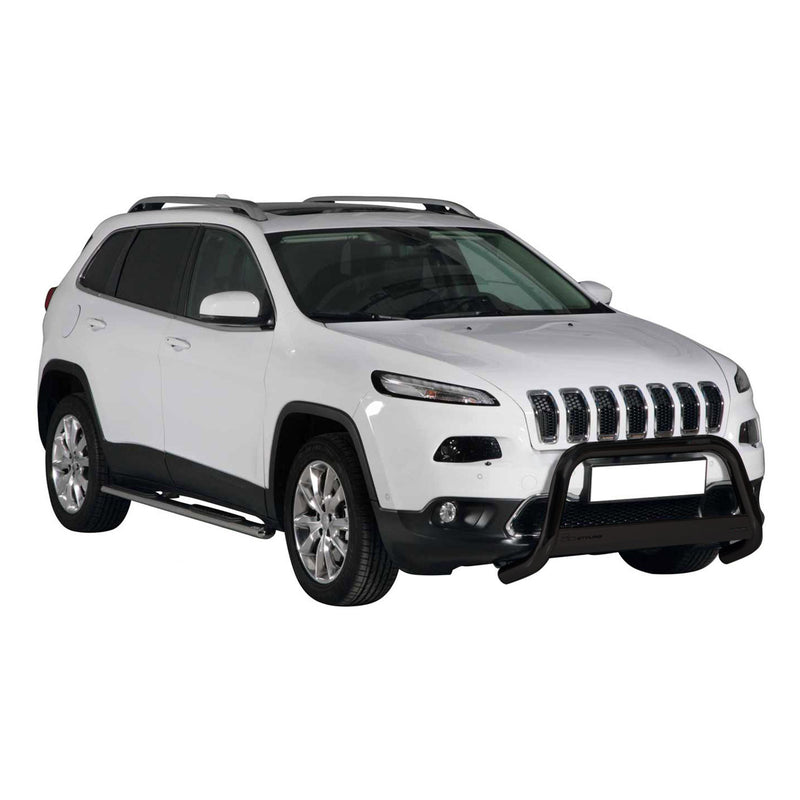 Pare-buffle Avant pour Jeep Cherokee 2013-2018 63 mm en Acier Noir