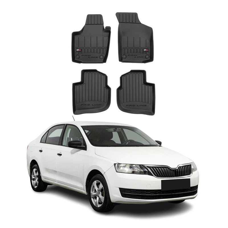 Tapis de Sol pour Skoda Rapid 2012-2019 TPE Noir