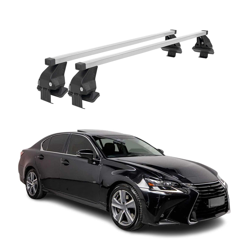 Barres de toit transversales pour Lexus GS L10 2011-2020 Gris