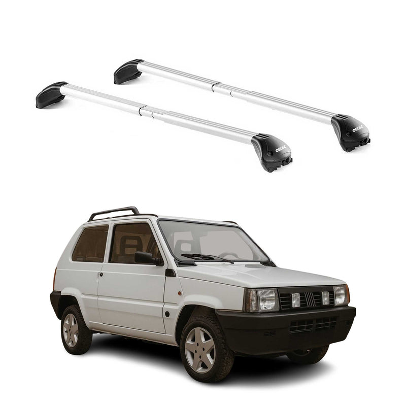 Barres de toit transversales pour Fiat Panda I 1999-2003 Gris Argenté 2x ABE