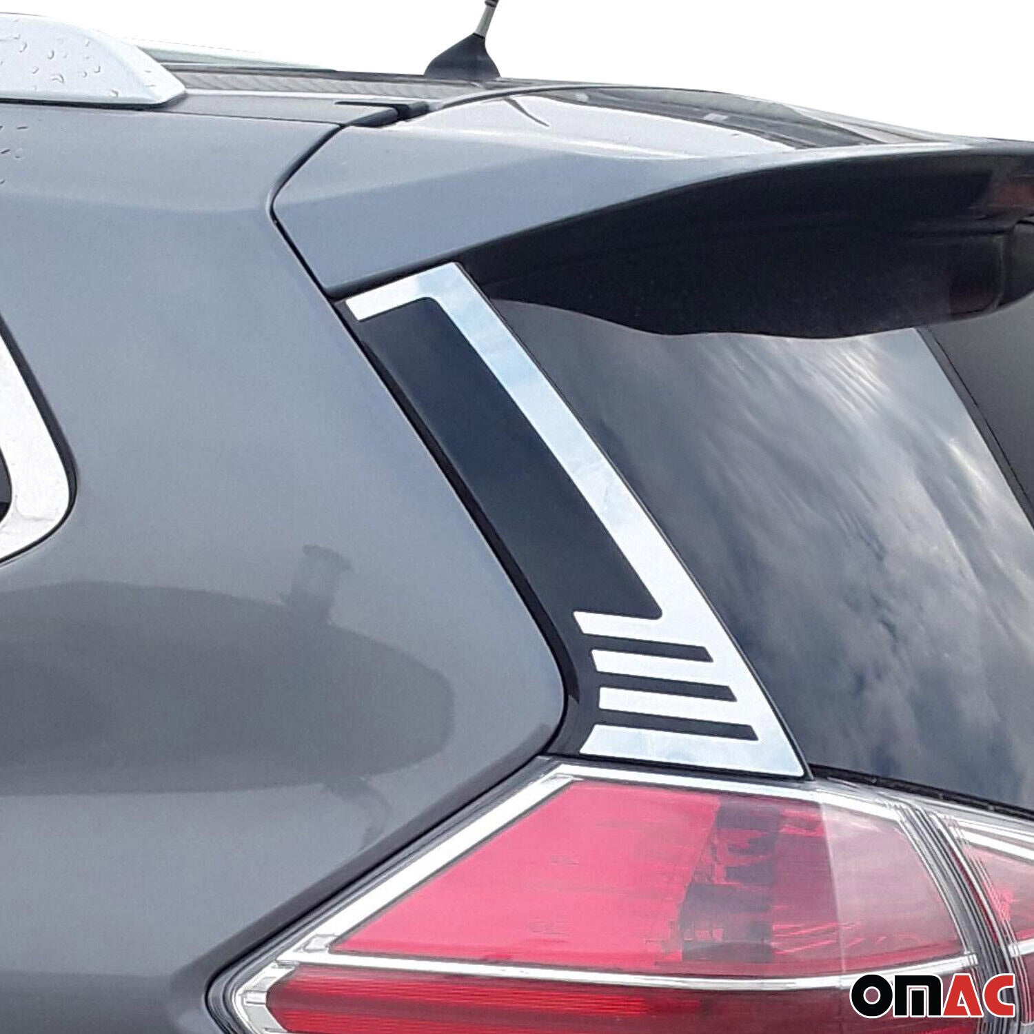 Garniture de Spoiler - pour Nissan X-Trail 2014-2021 inoxy chromé