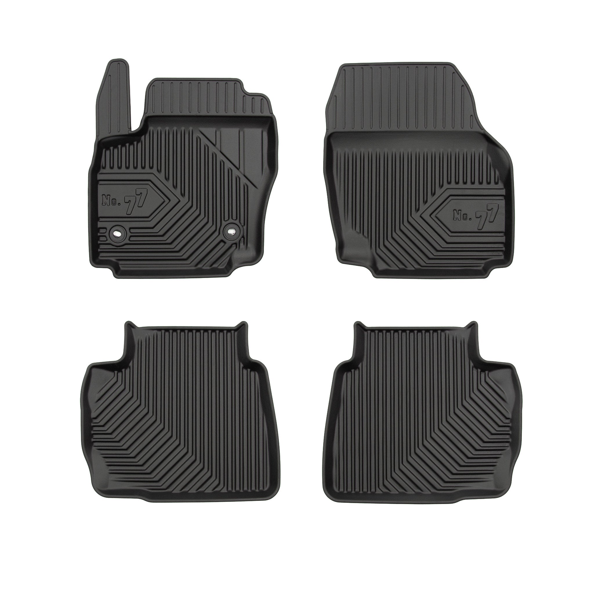 Tapis de Sol de Voiture pour Ford Mondeo IV 2007-2014 TPE Imperméable 4Pcs Noir