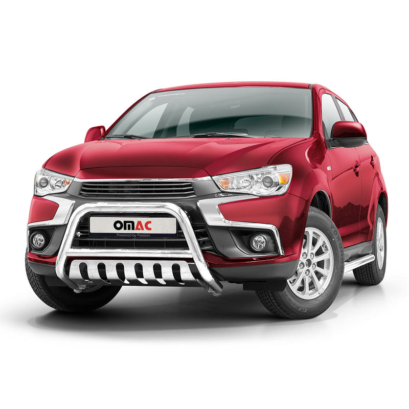 Pare-Buffle Avant Pour Mitsubishi ASX 2017-2021 en Acier Inox Argent