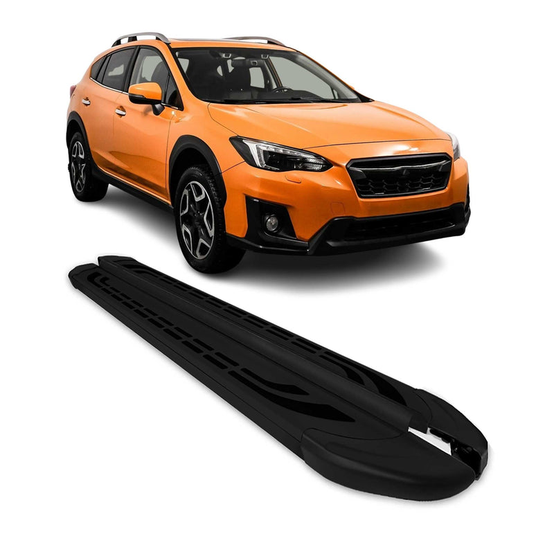 Marchepieds Latéraux pédale pour Subaru XV 2012-2018 Aluminium Noir 2Pcs