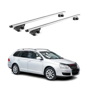 Barres de toit transversales ABE pour VW Golf VI SW 5K 2010-2013 5 P Alu Gris 2x