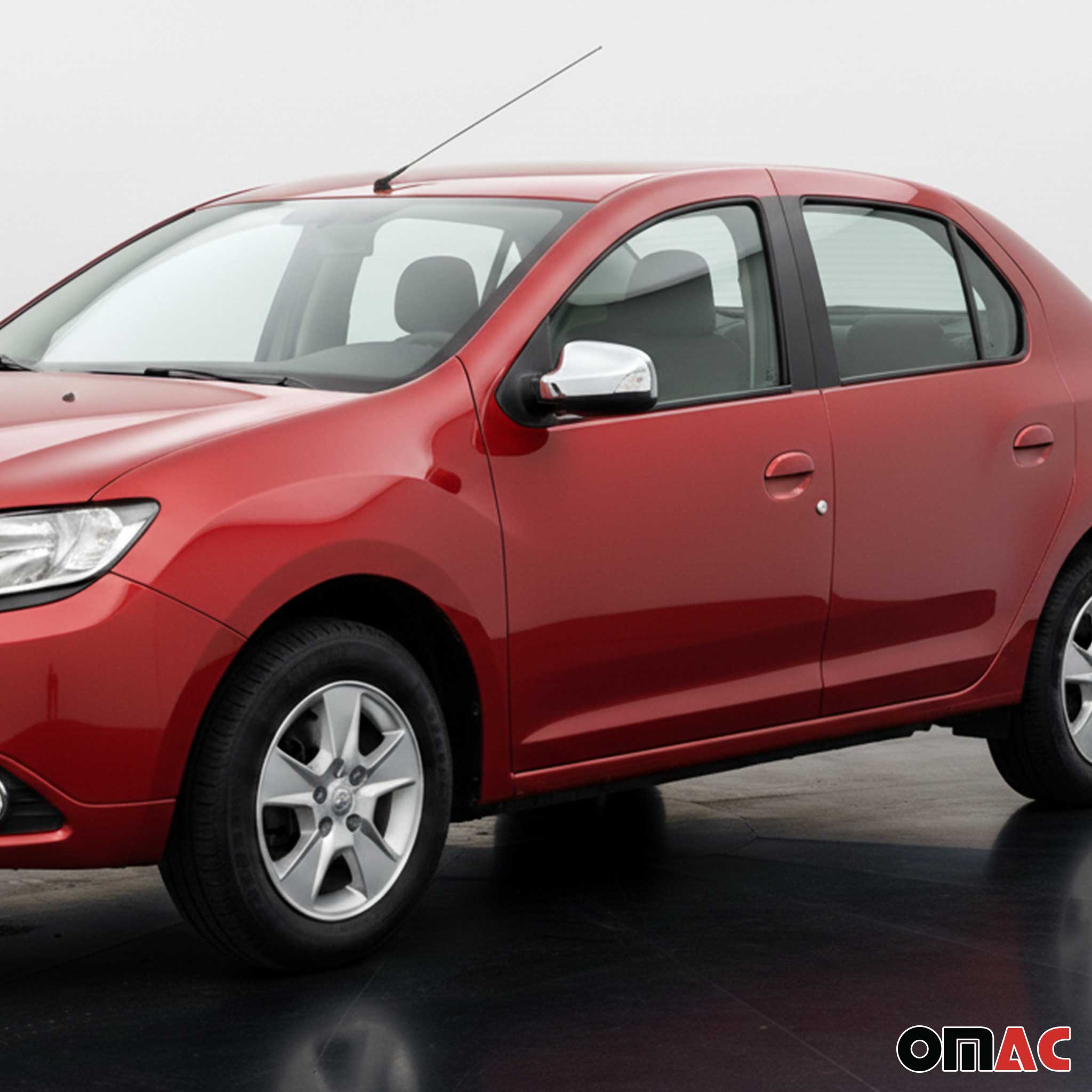 Coques de Rétroviseurs pour Renault Symbol III 2013-2021 en Acier Chromé Argent