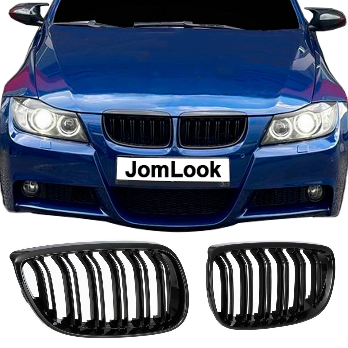 JOM Calandre pour BMW Série 3 (E92/ E93) 2006-2010 ABS Noir Brillant