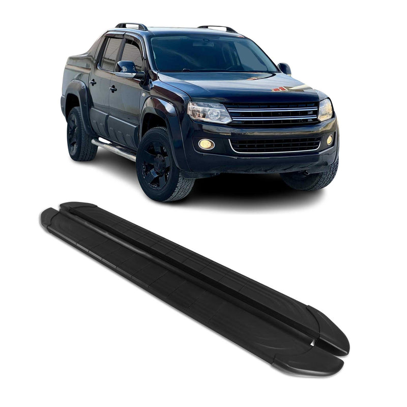 Marchepieds Latéraux pédale pour VW Amarok Double Cab  2010-2022 2Pcs Alu Noir