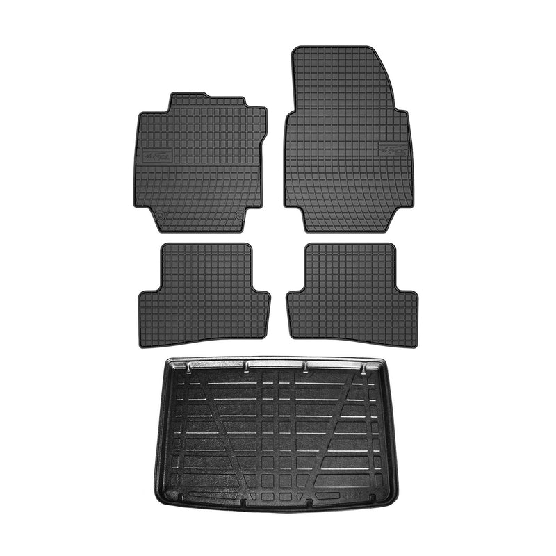 Kit Tapis de sol et coffre pour Renault Captur 2013-2022 TPE Noir