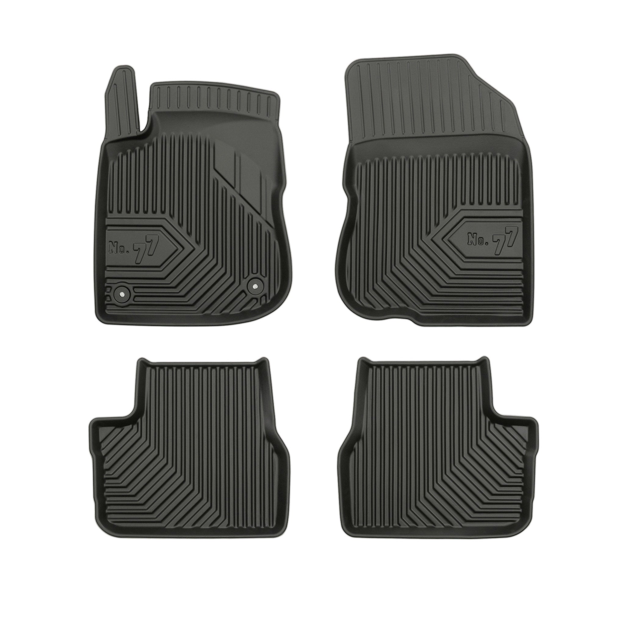 Tapis de Sol de Voiture pour Peugeot 2008 I 2013-2019 TPE Imperméable Noir 4Pcs