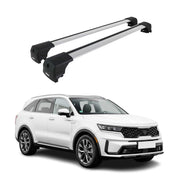 Barres De Toit Transversales pour Kia Sorento mk4 2021-2026 Aluminium Gris 2Pcs