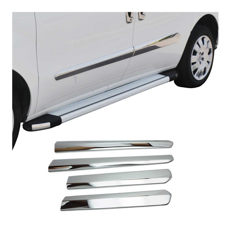 Garniture Baguette de porte latérale pour Fiat Doblo Opel Combo D inox 4Pcs
