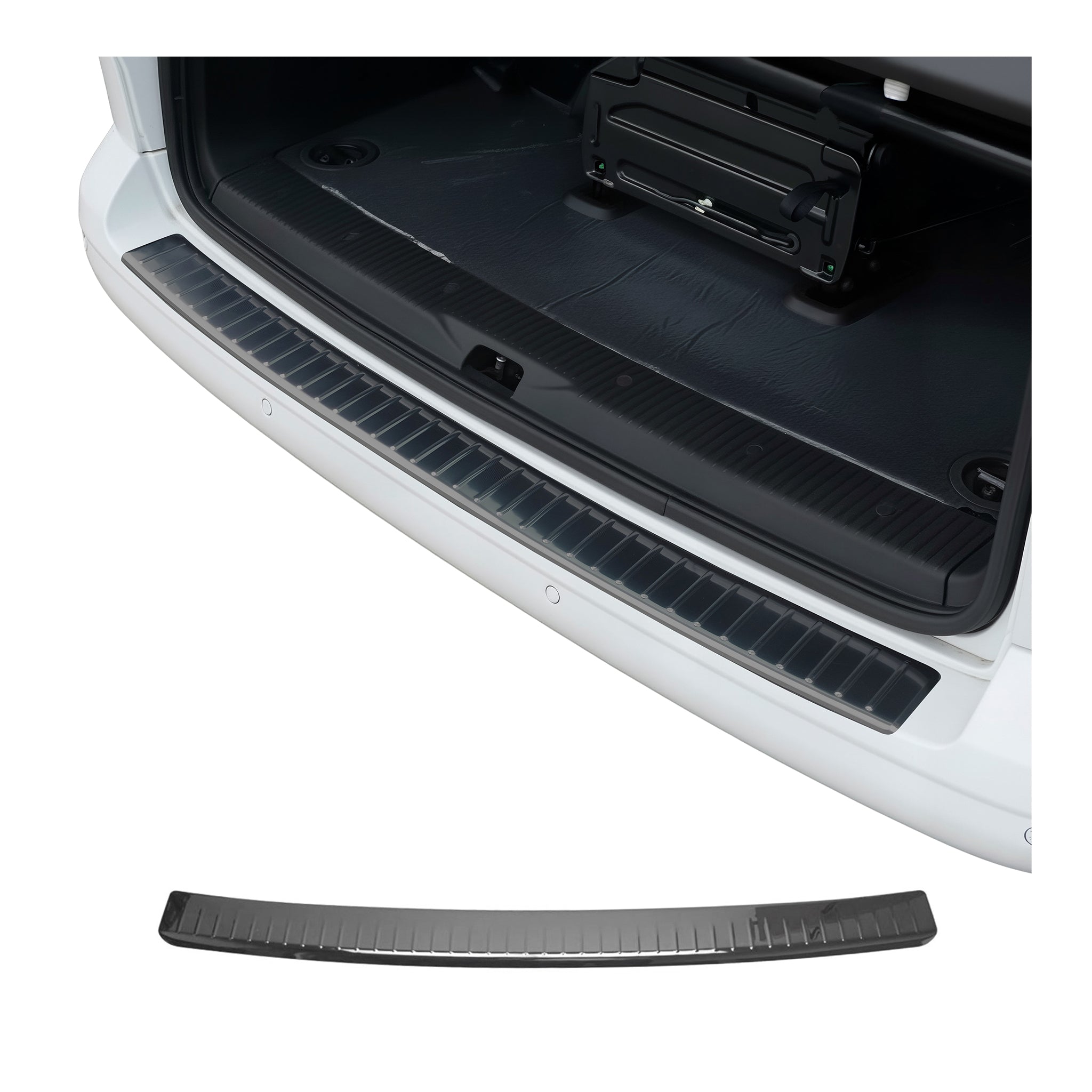 Seuil de Pare-chocs Pour VW T6 Transporter 2015-24 portes battantes inox Foncé