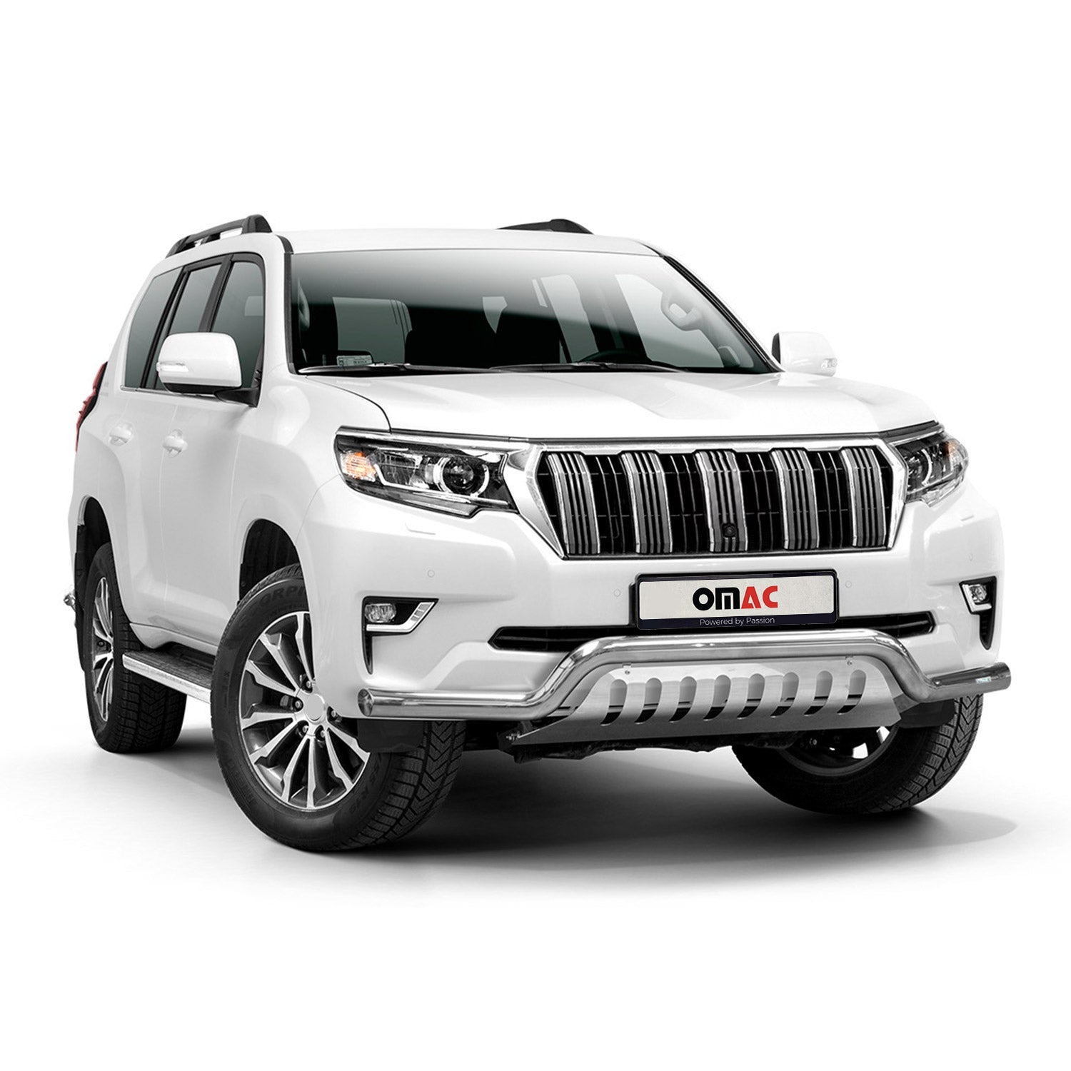 Pare-Buffle Avant Pour Toyota Land Cruiser 150 2019-2023 Acier Argent