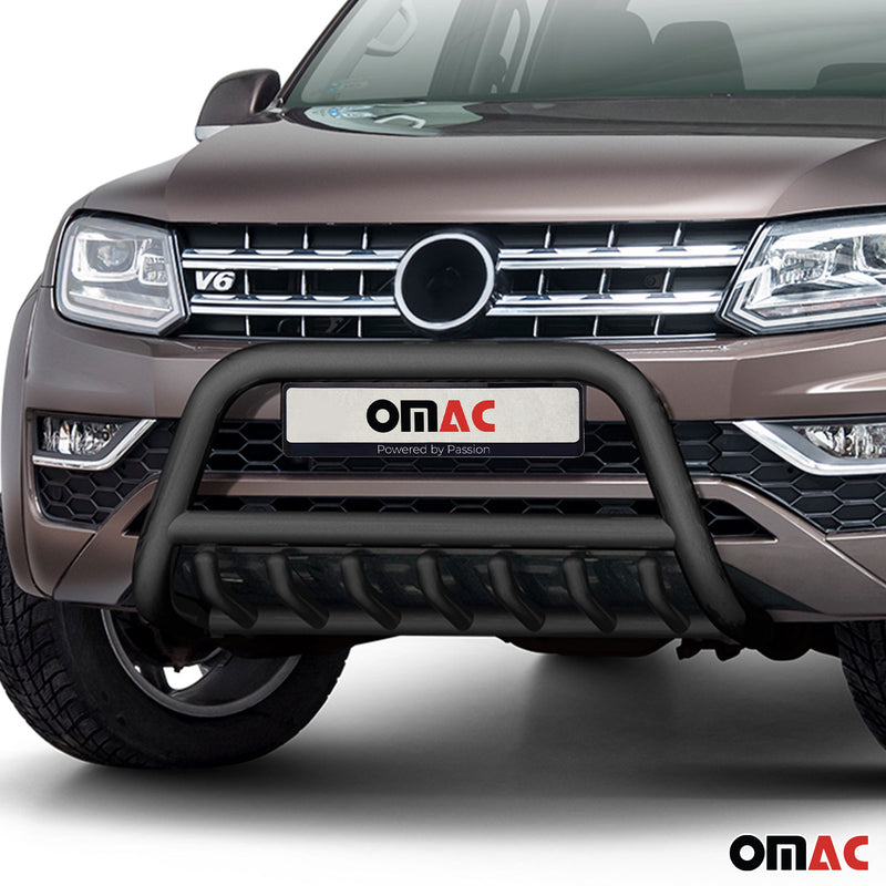 Pare-Buffle Avant Pour VW Amarok 2016-2020 Acier Inoxydable Noir