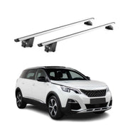 Barres de toit transversales pour Peugeot 5008 2017-2024 Alu Argenté 2x ABE