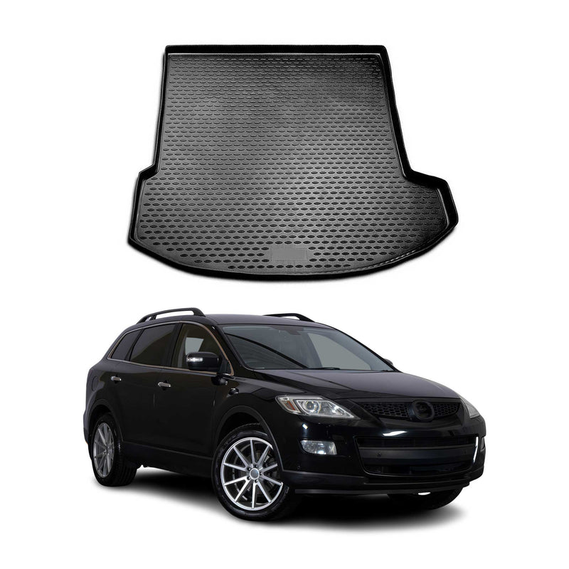 Tapis de Coffre pour Mazda CX-9 2006-2017 en caoutchouc TPE 3D Noir 1Pcs