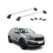 Barres de toit transversales pour Skoda Kodiaq II 2024-2026 Aluminium Gris ABE