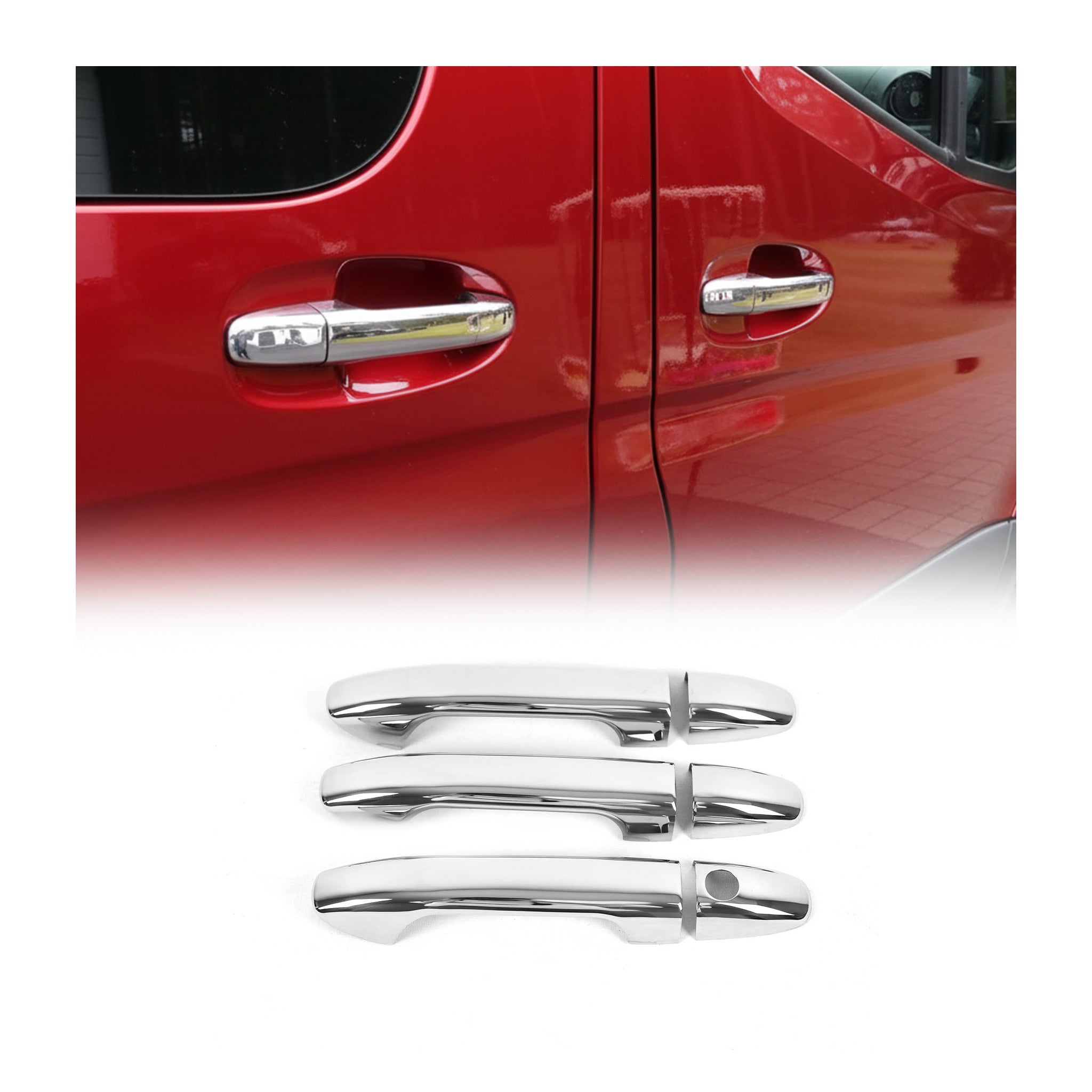 Couverture de poignée de porte pour Mercedes Sprinter 2018-2026 Acier Inox 6Pcs