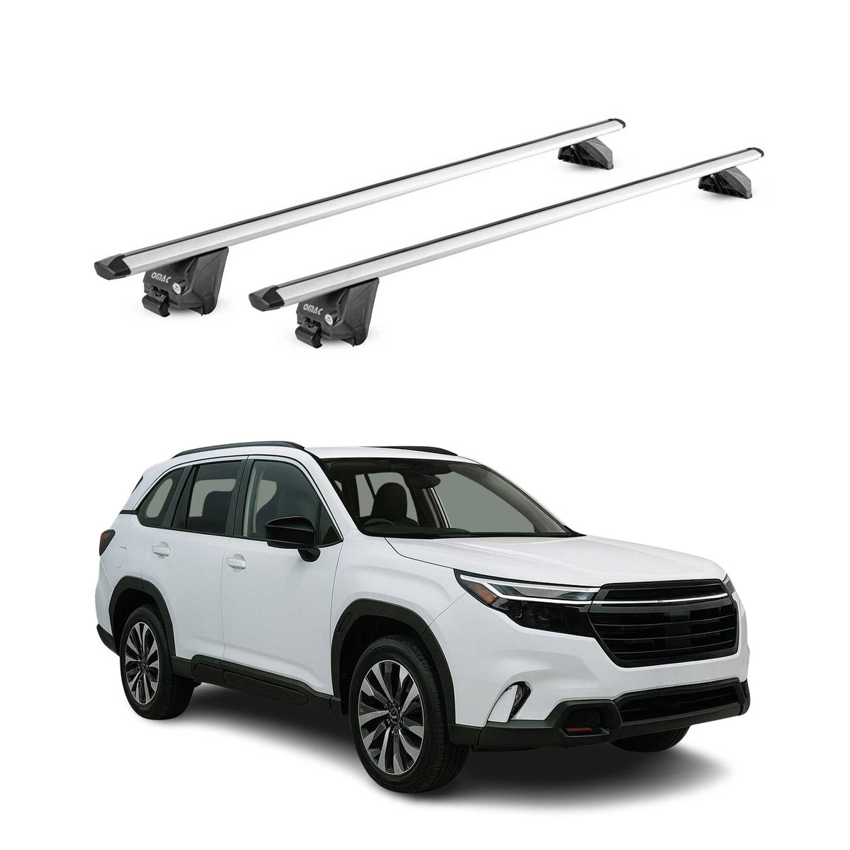 Barres de toit transversales pour Subaru Forester VI 2025-26 Aluminium Gris ABE