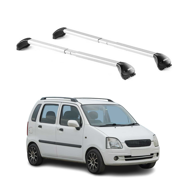 Barres de toit transversales pour Opel Agila A 2000-2008 Gris Argenté 2x ABE