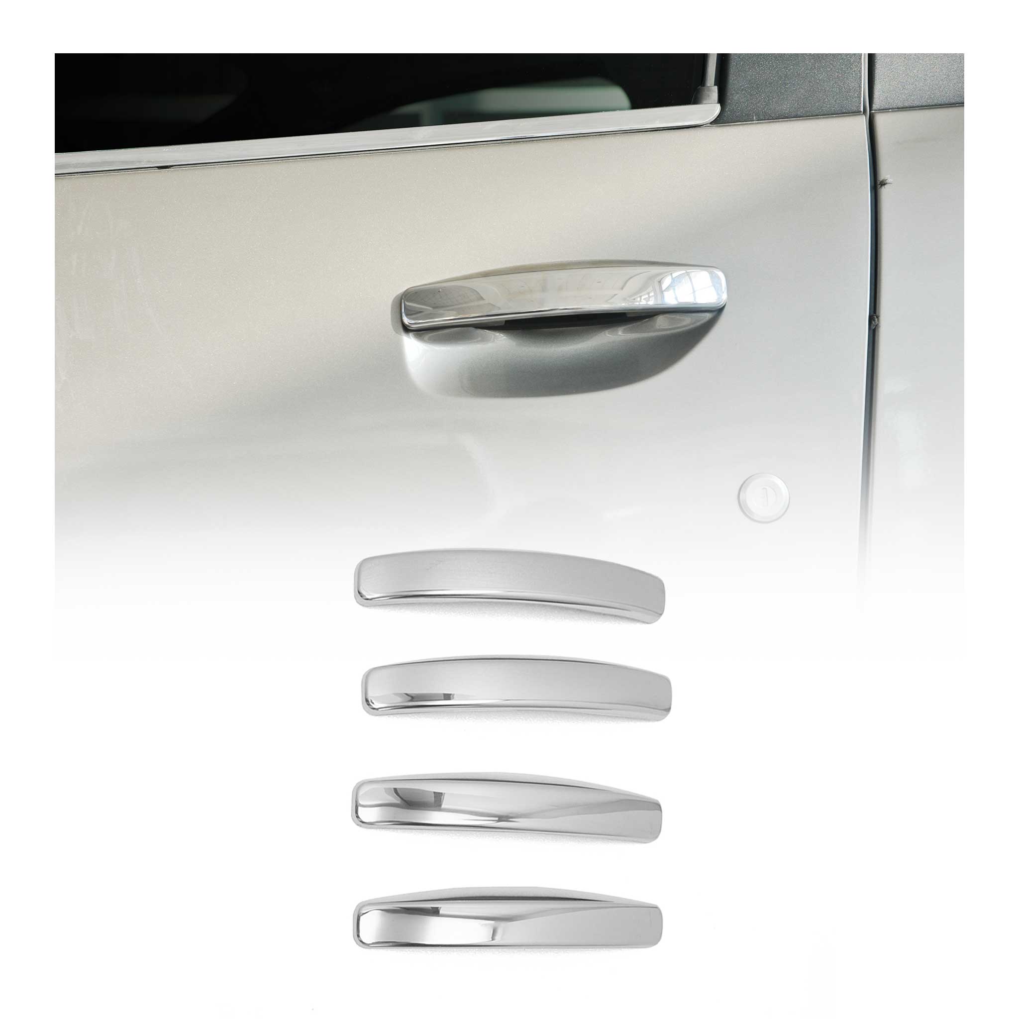 Couverture de poignée de porte pour Dacia Lodgy 2012-2024 en Acier Inoxydable