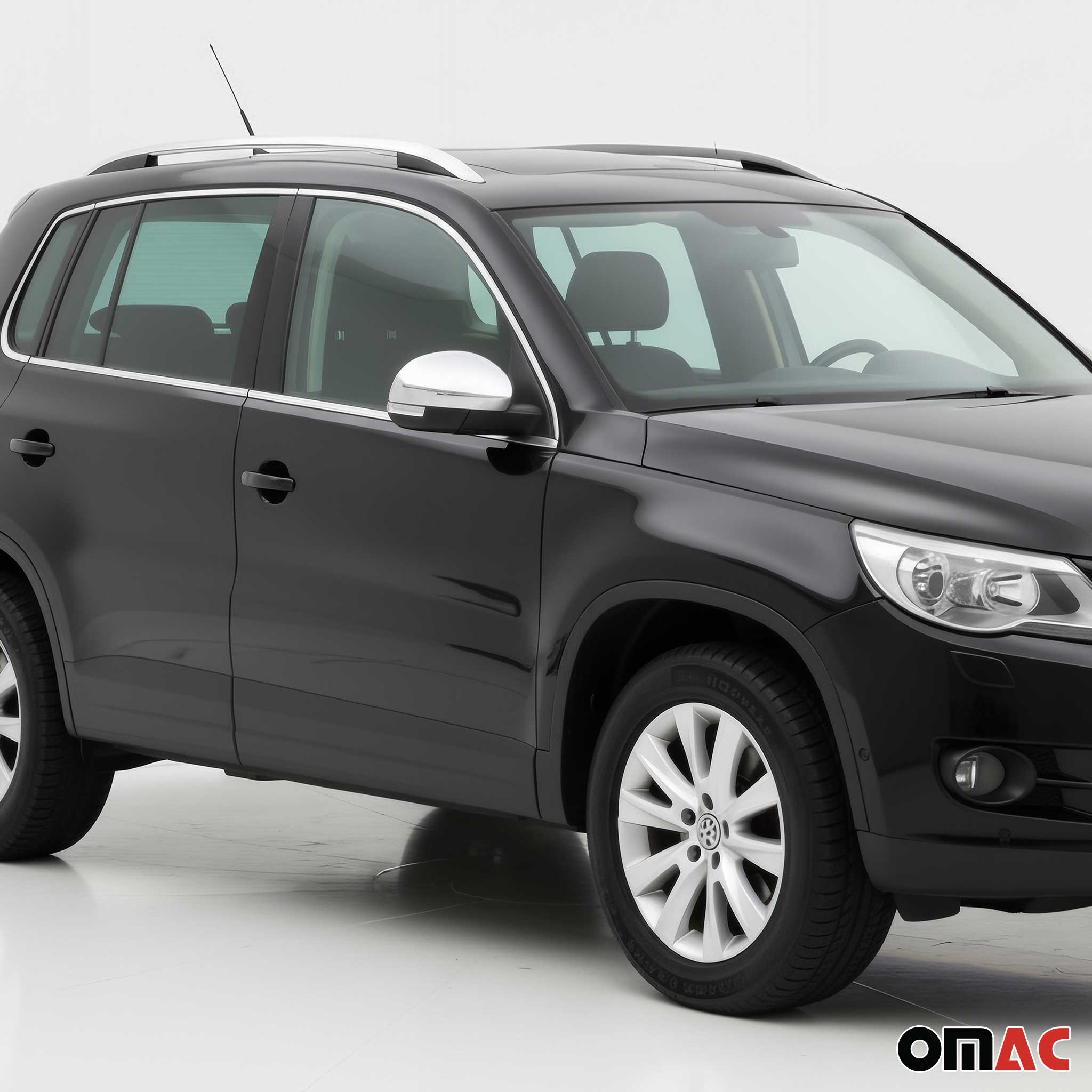 Coques de Rétroviseurs pour VW Tiguan 2007-2016 en Acier Inoxy Chromé Argent