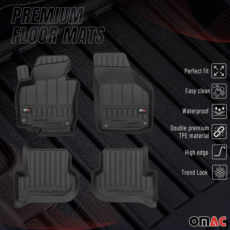 Tapis de Sol pour Skoda Yeti 2009-2017 Caoutchouc TPE Noir