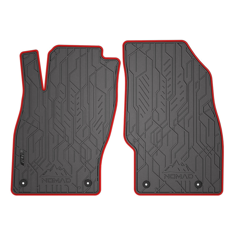 Tapis de Sol de Voiture pour Opel Corsa D 2006-2014 Caoutchouc Noir-Rogue 2Pcs