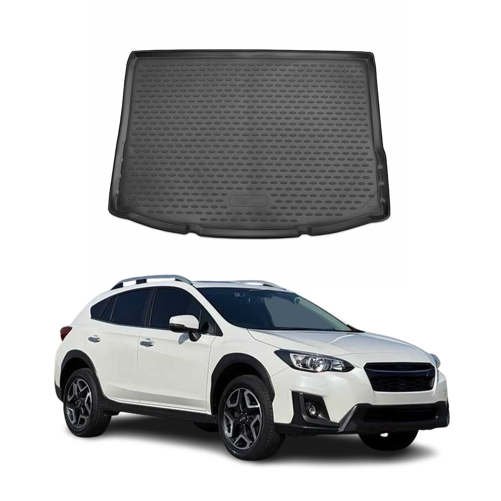 OMAC Tapis de coffre pour Subaru XV Crosstrek 2017-2023 sur mesure en caoutchouc