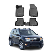 OMAC Tapis de sol pour Dacia Duster 2010-2014 2WD sur mesure en caoutchouc Noir