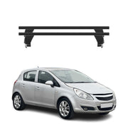 Menabo Barres de toit Transversales pour Opel Corsa 2006-2010 Alu Noir 3 portes
