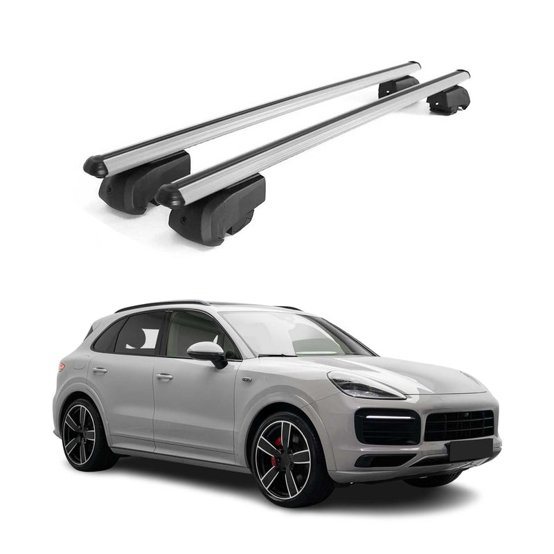 Barres de toit Transversales pour Porsche Cayenne 2018-2023 Alu Gris ABE