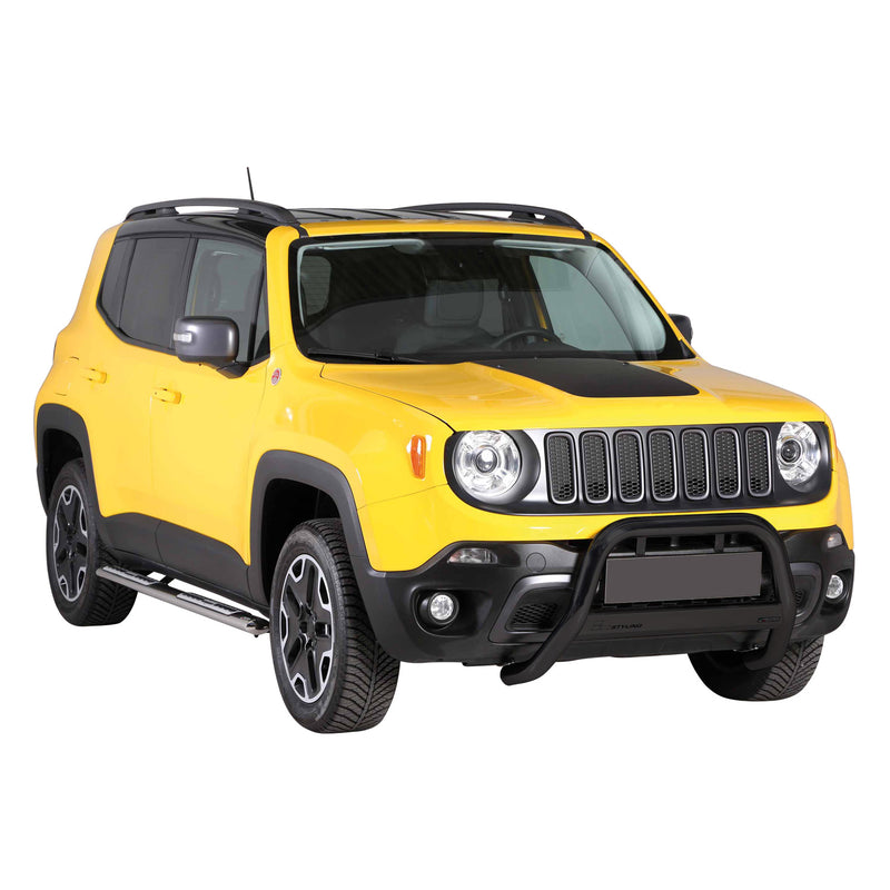 Pare-buffle Avant pour Jeep Renegade 2014-2024 63 mm en Acier Noir