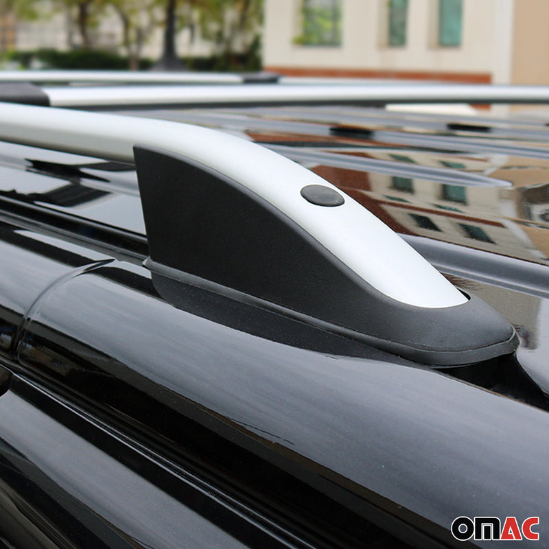 Barres de toit longitudinales pour VW T5 Transporter 2003-2015 L1 Aluminium Gris