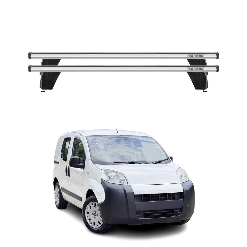 Menabo Barres de toit Transversales pour Citroen Nemo 2008-2024 Gris ABE 2x