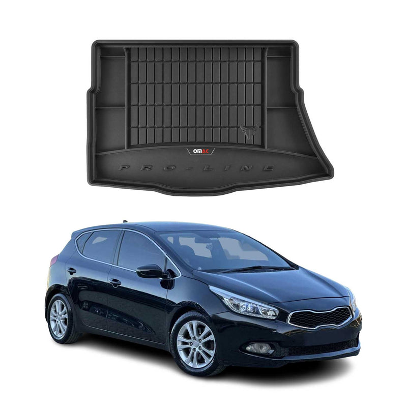 Tapis de Coffre pour Kia Ceed 2012-2018 TPE Noir