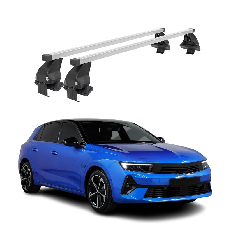 Menabo Barres de toit transversales pour Opel Asta L 2021-2025 Acier Gris 2x
