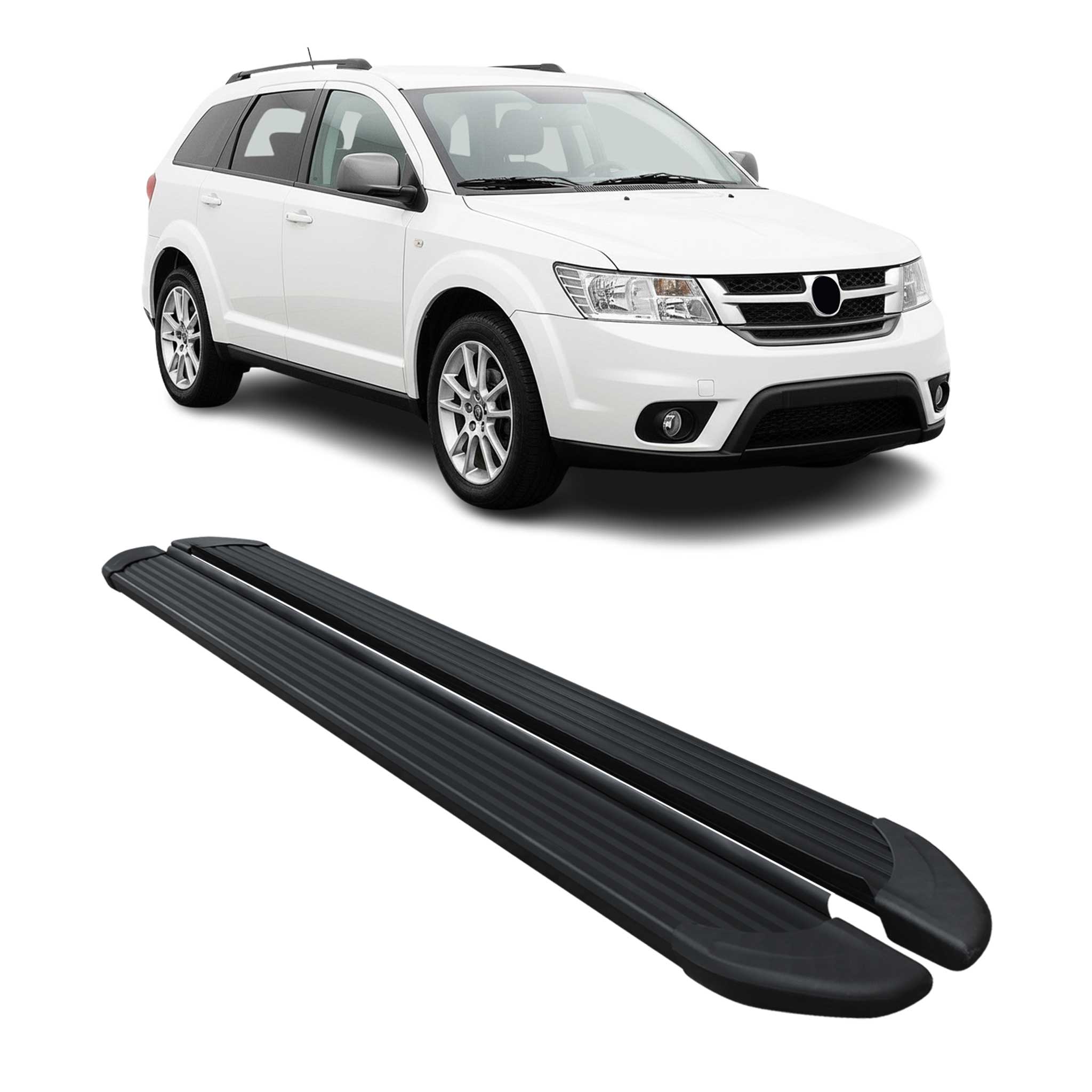 Marchepieds Latéraux pédale pour Fiat Freemont 2011-2016 Noir Aluminium 2Pcs