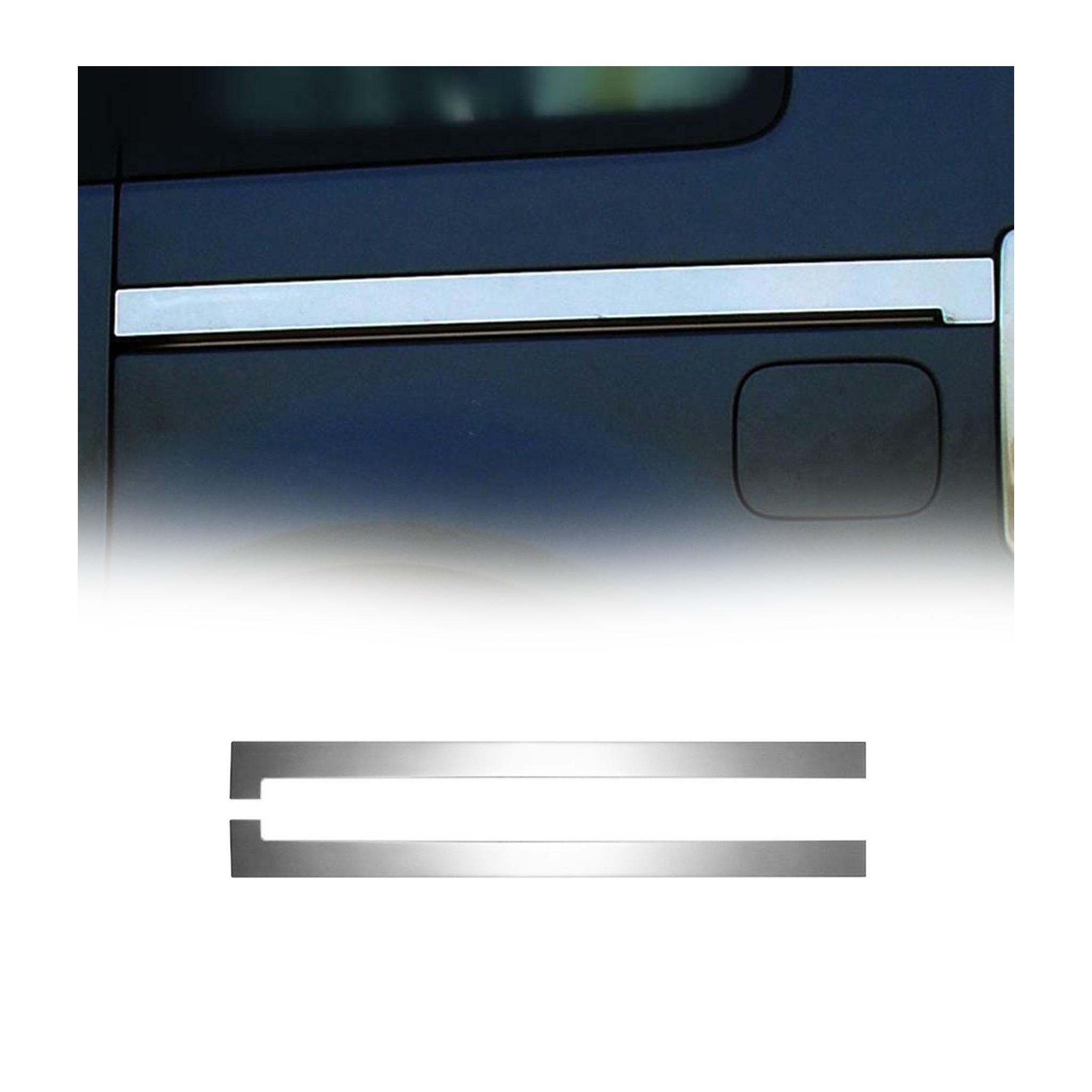 Bande de Porte latérale pour VW Caddy 2003-2020 en acier inoxydable 2Pcs
