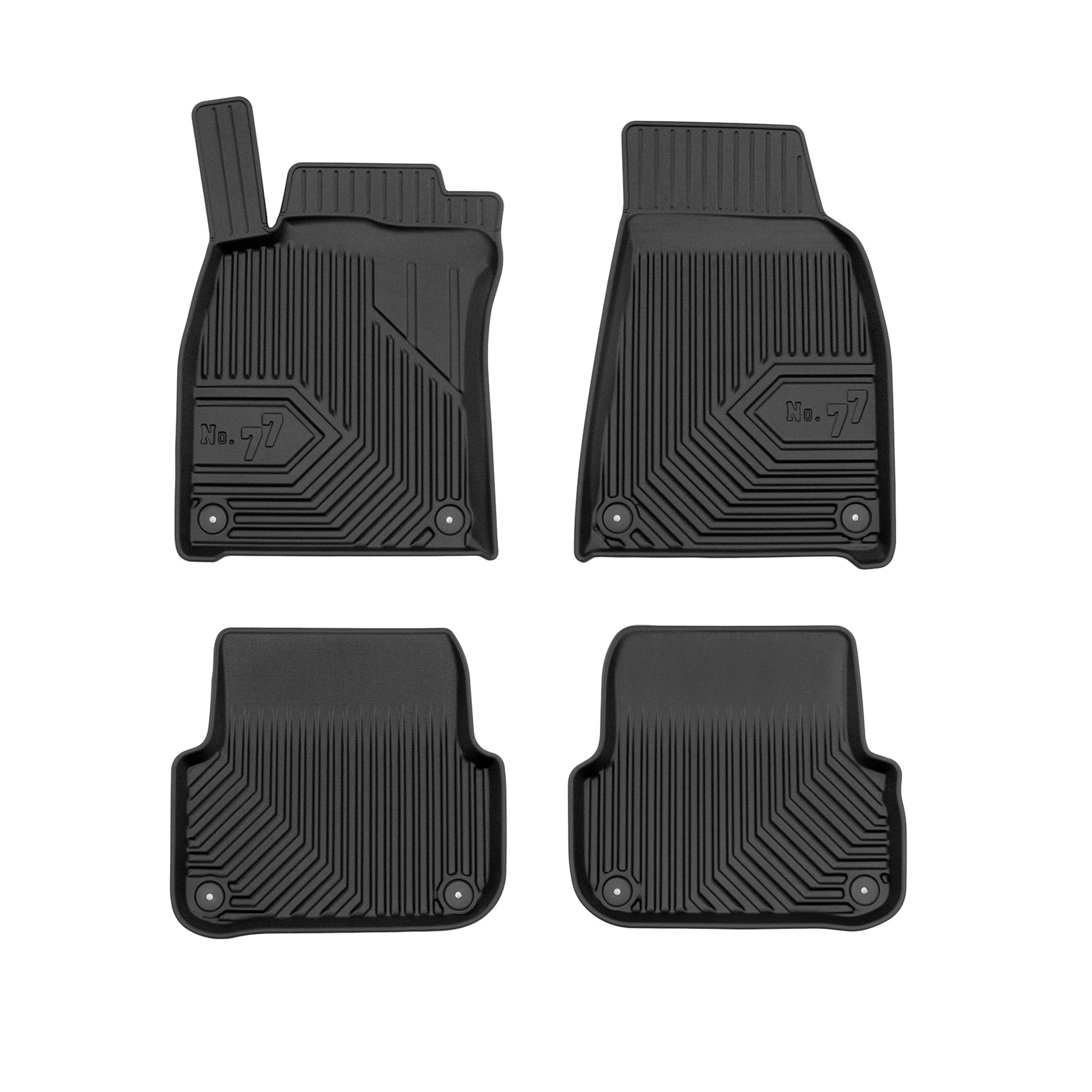 Tapis de Sol de Voiture pour Audi A6 C6 2004-2006 Pre-FL TPE Imperméable 4Pcs
